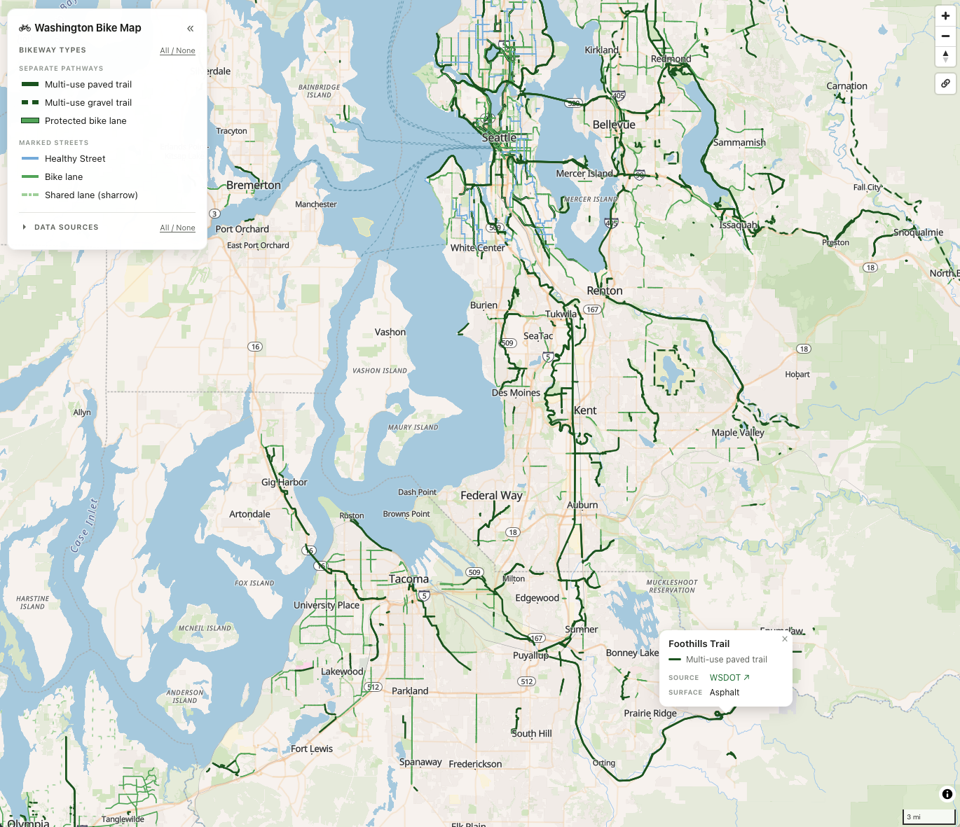 Washington Bike Map